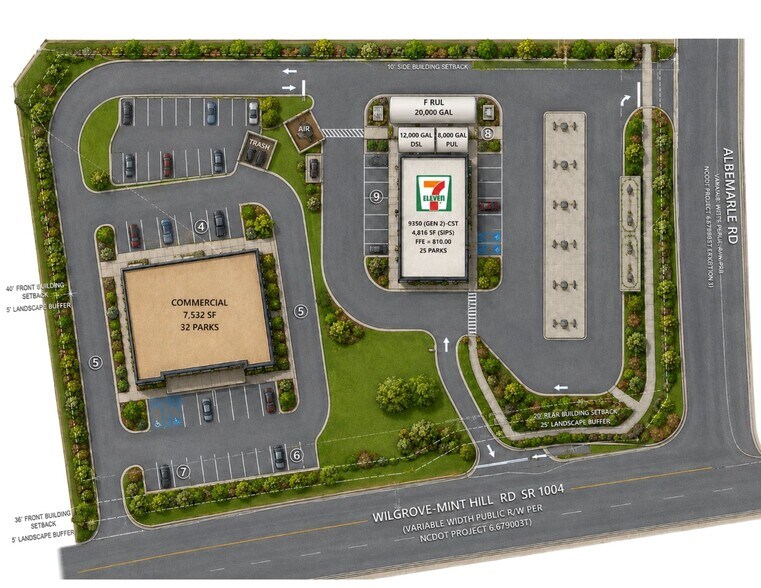 6809 Wilgrove Mint Hill Rd, Mint Hill, NC à louer - Plan cadastral – Image 2 sur 4