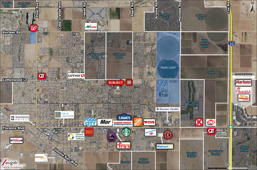Cottonwood Ln & Peart Rd, Casa Grande, AZ à vendre - Aérien – Image 2 sur 5