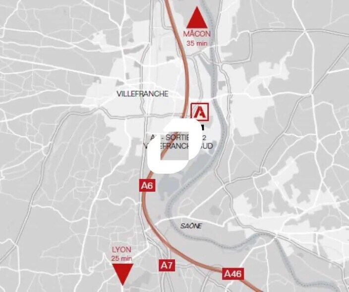 Bureau dans Villefranche-sur-Saône à louer - Plan d’étage – Image 2 sur 4