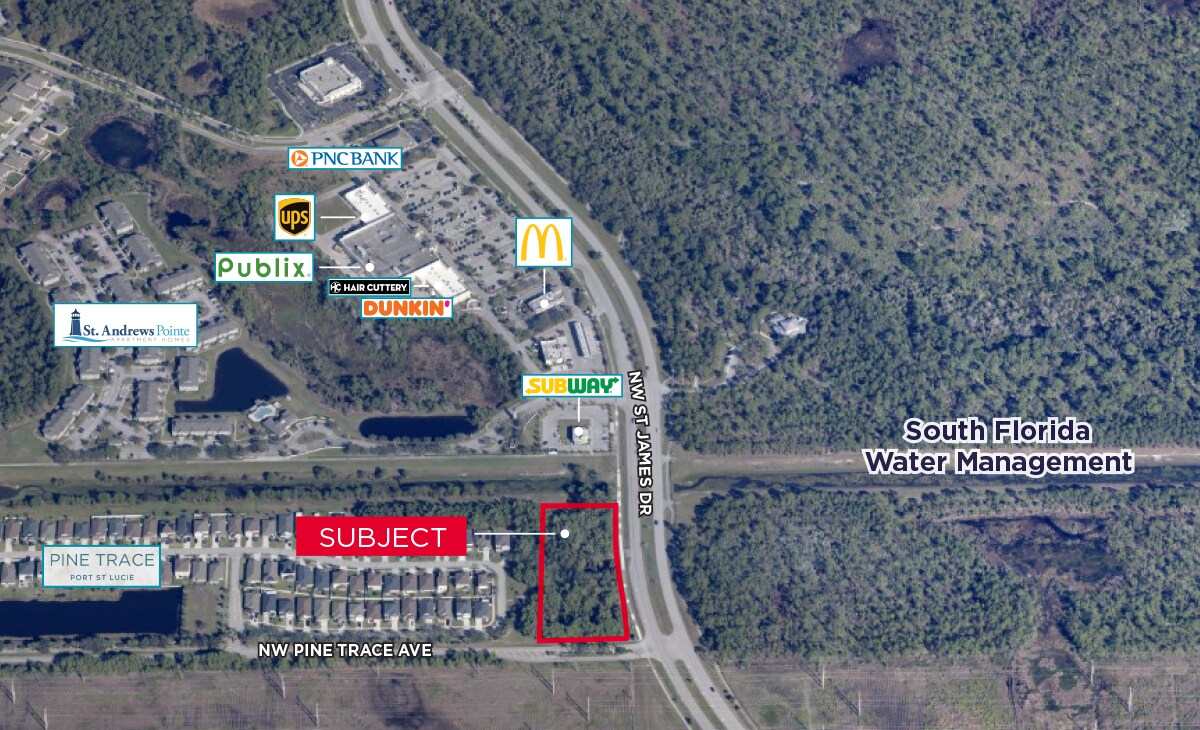 NW Corner of St James & Pine Trace Ave, Port Saint Lucie, FL à vendre Photo de l’immeuble– Image 1 sur 5