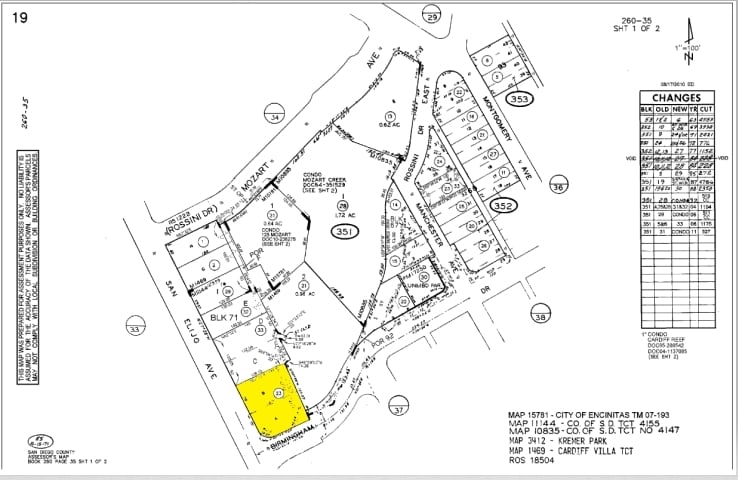 1967 San Elijo Ave, Cardiff By The Sea, CA à louer - Plan cadastral – Image 2 sur 9