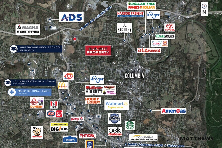 801 N James Campbell Blvd, Columbia, TN à louer - Photo de l’immeuble – Image 2 sur 12