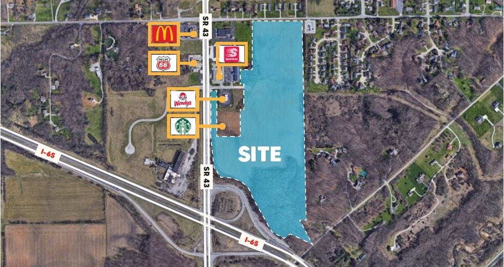 I-65 & STATE ROAD 43, West Lafayette, IN à vendre - Aérien – Image 1 sur 1