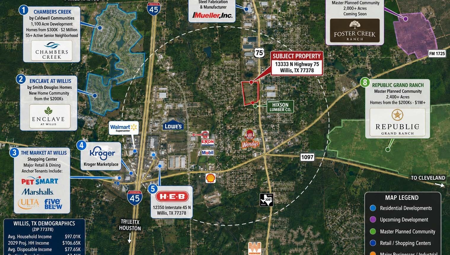 13333 State 75 N hwy, Willis, TX à vendre Photo principale– Image 1 sur 3