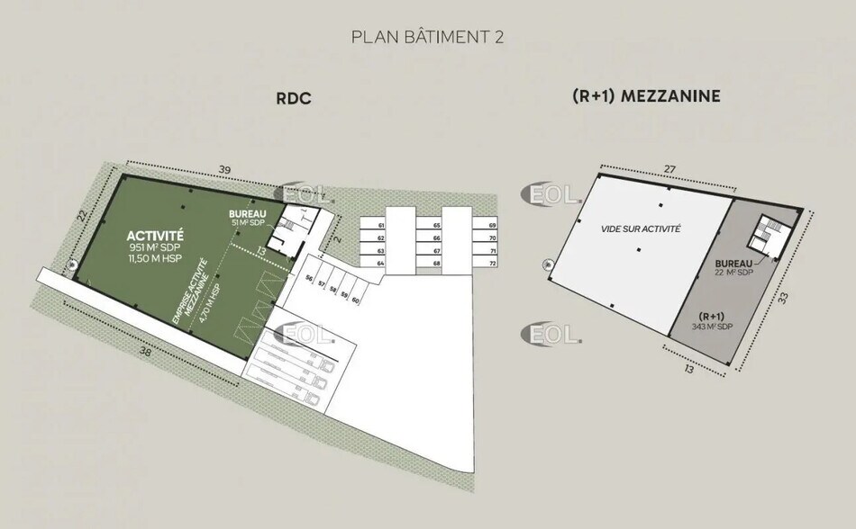 Local d’activités dans Bondy à louer - Plan d’étage – Image 3 sur 4