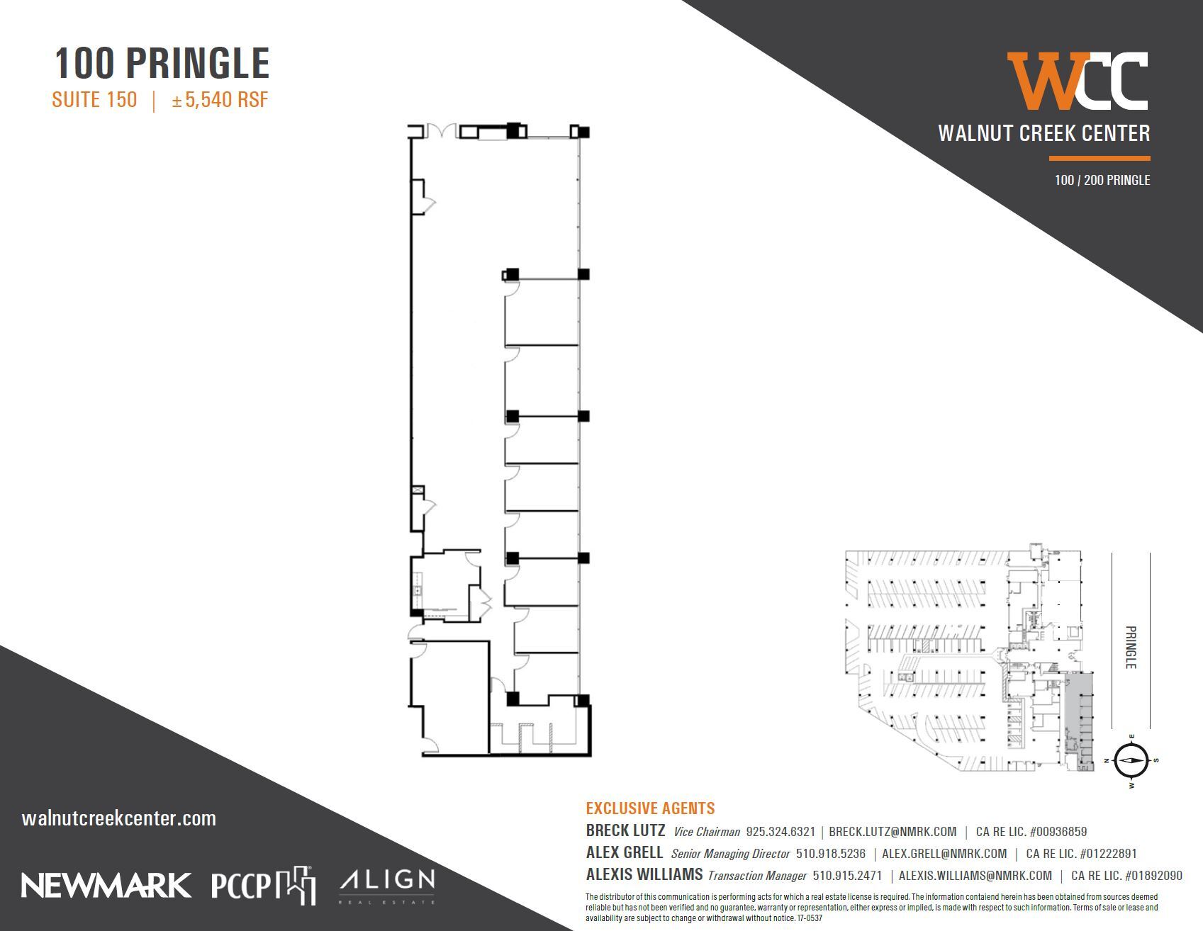 100 Pringle Ave, Walnut Creek, CA à louer Plan d’étage– Image 1 sur 1