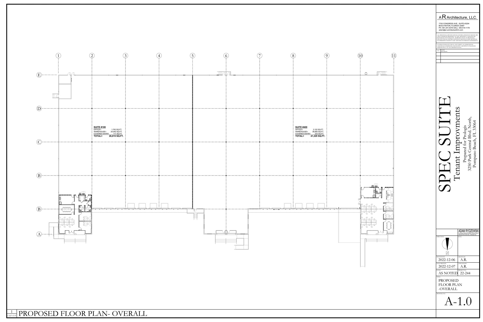 1300-1380 Park Central Blvd S, Pompano Beach, FL à louer Plan de site– Image 1 sur 9