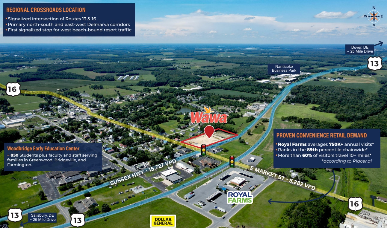 NWC OF SUSSEX HWY & EAST MARKET ST GREENWOOD, DE 19950, Greenwood, DE à vendre Photo principale– Image 1 sur 2