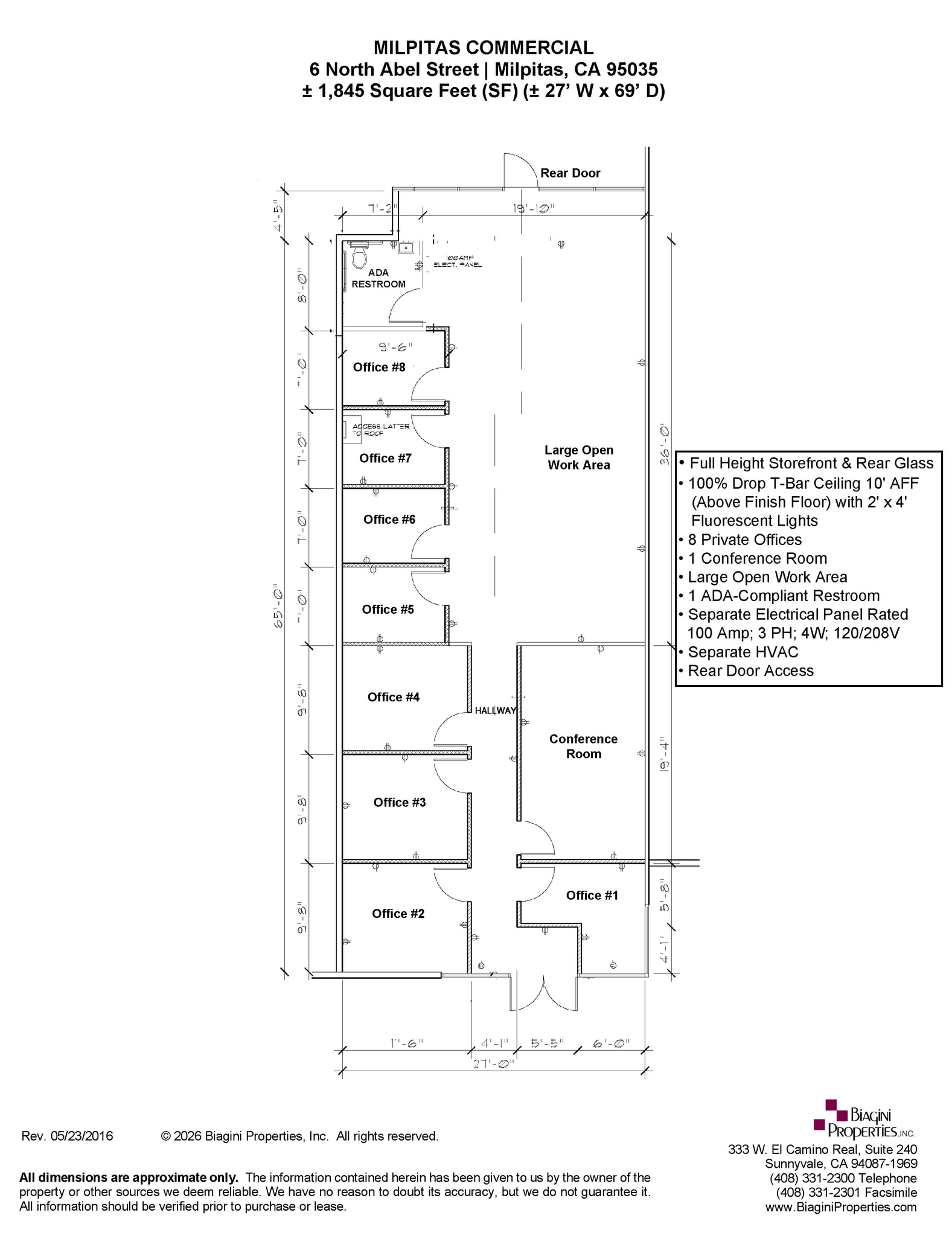 6 N Abel St, Milpitas, CA à louer Plan d’étage– Image 1 sur 1