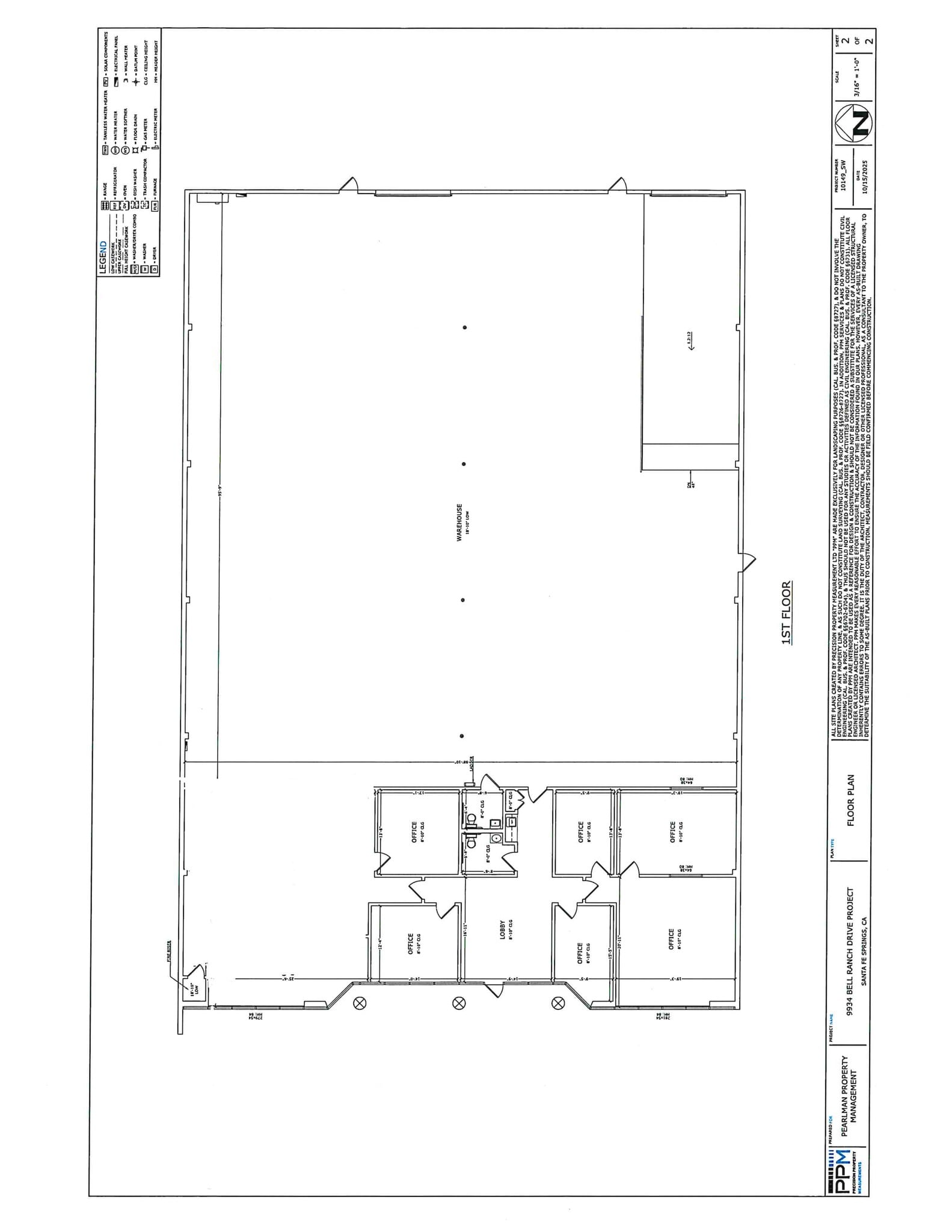 9934 Bell Ranch Dr, Santa Fe Springs, CA à louer Plan de site– Image 1 sur 2