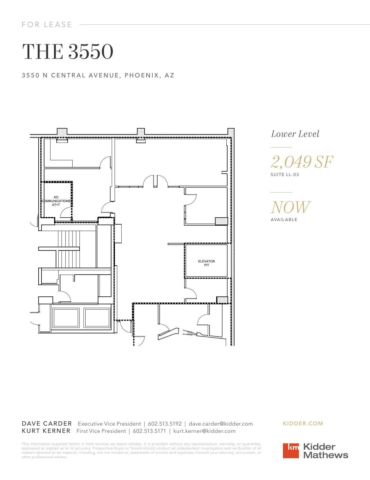 3550 N Central Ave, Phoenix, AZ à louer Plan d’étage– Image 1 sur 1