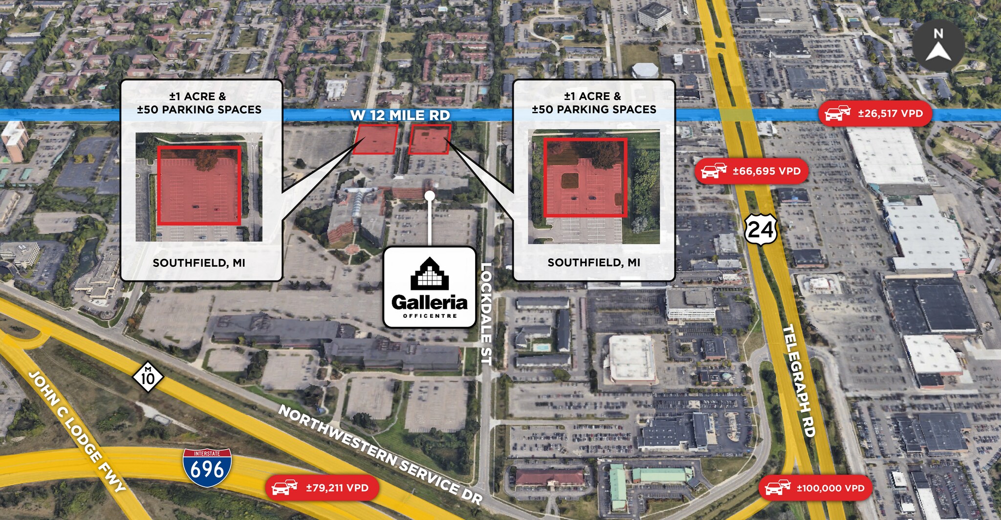 400 Galleria, Southfield, MI à vendre Plan de site– Image 1 sur 2