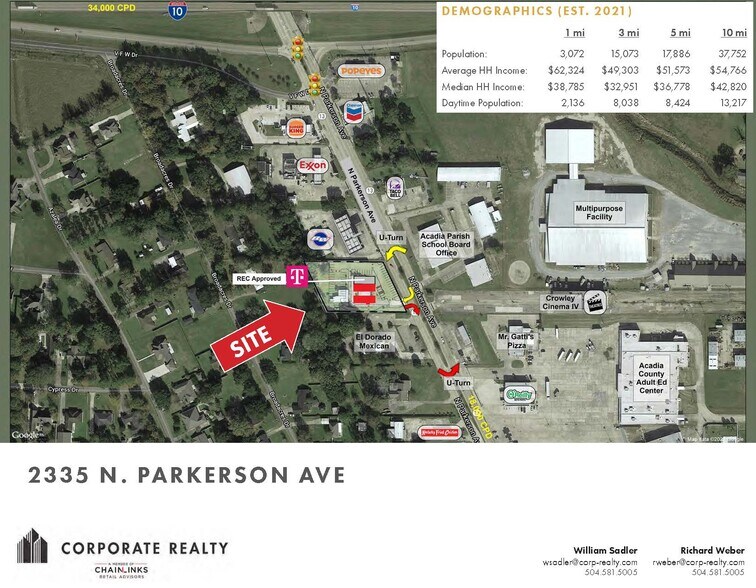 2335 N Parkerson Ave, Crowley, LA à louer - Aérien – Image 2 sur 6