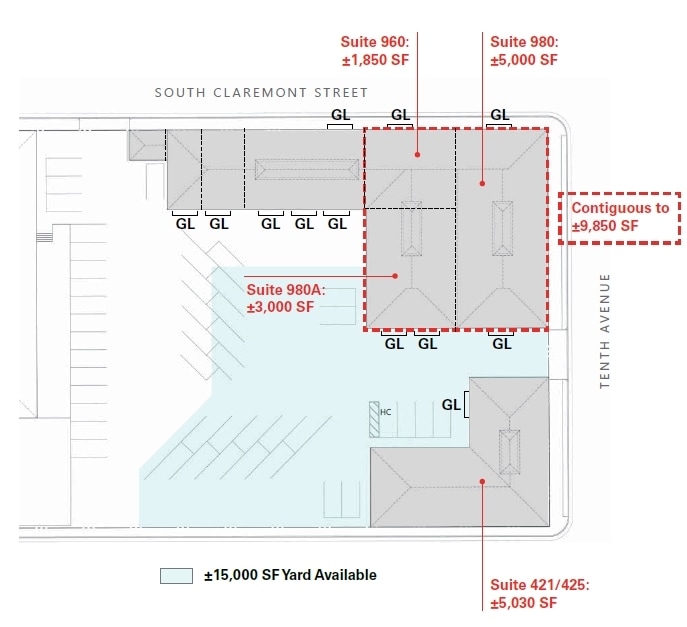 960-980 S Claremont St, San Mateo, CA à louer Plan d’étage– Image 1 sur 1