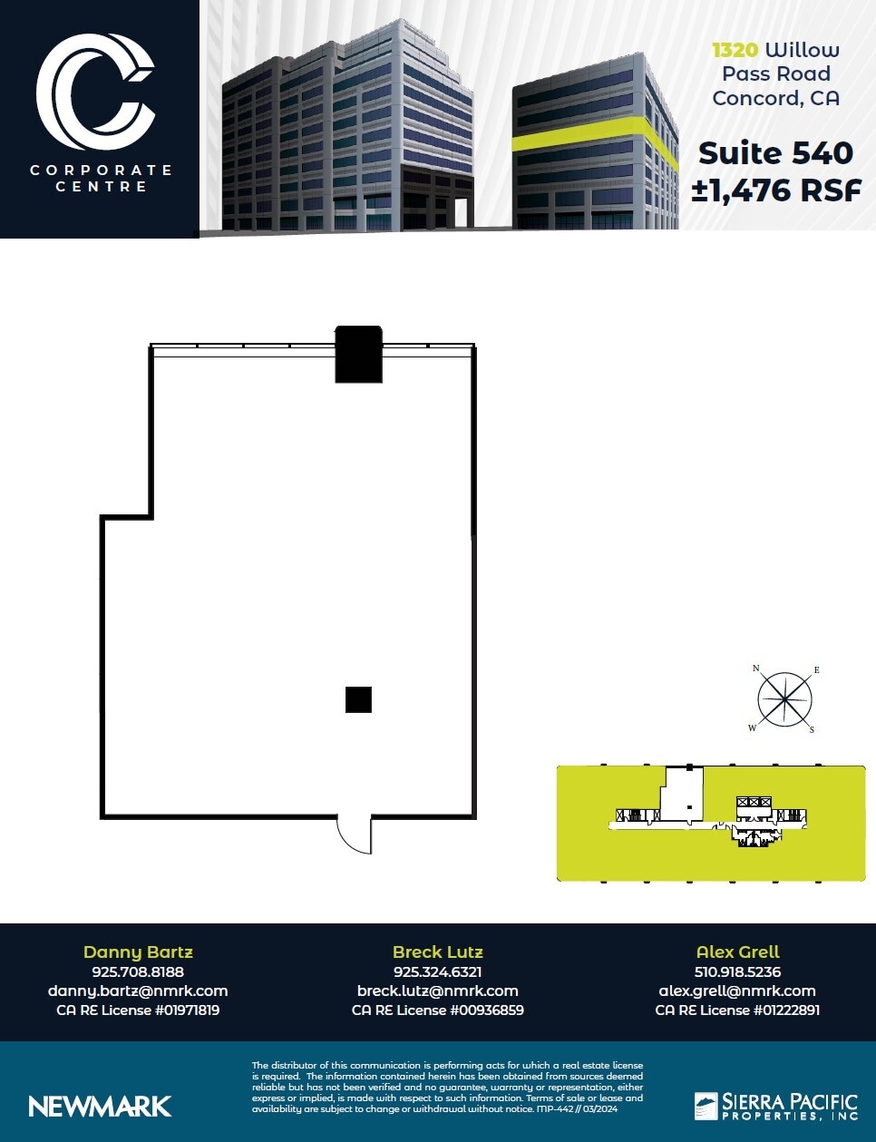 1390 Willow Pass Rd, Concord, CA à louer Plan d’étage– Image 1 sur 1