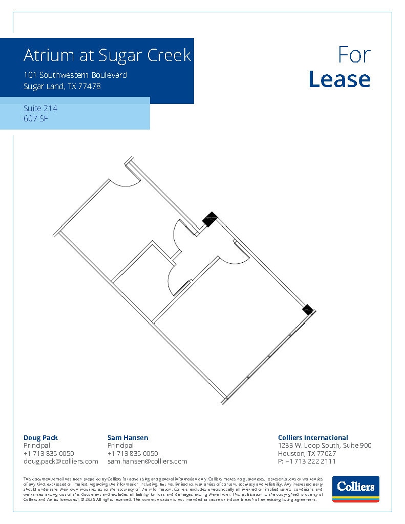 101 Southwestern Blvd, Sugar Land, TX à louer Plan d’étage– Image 1 sur 1