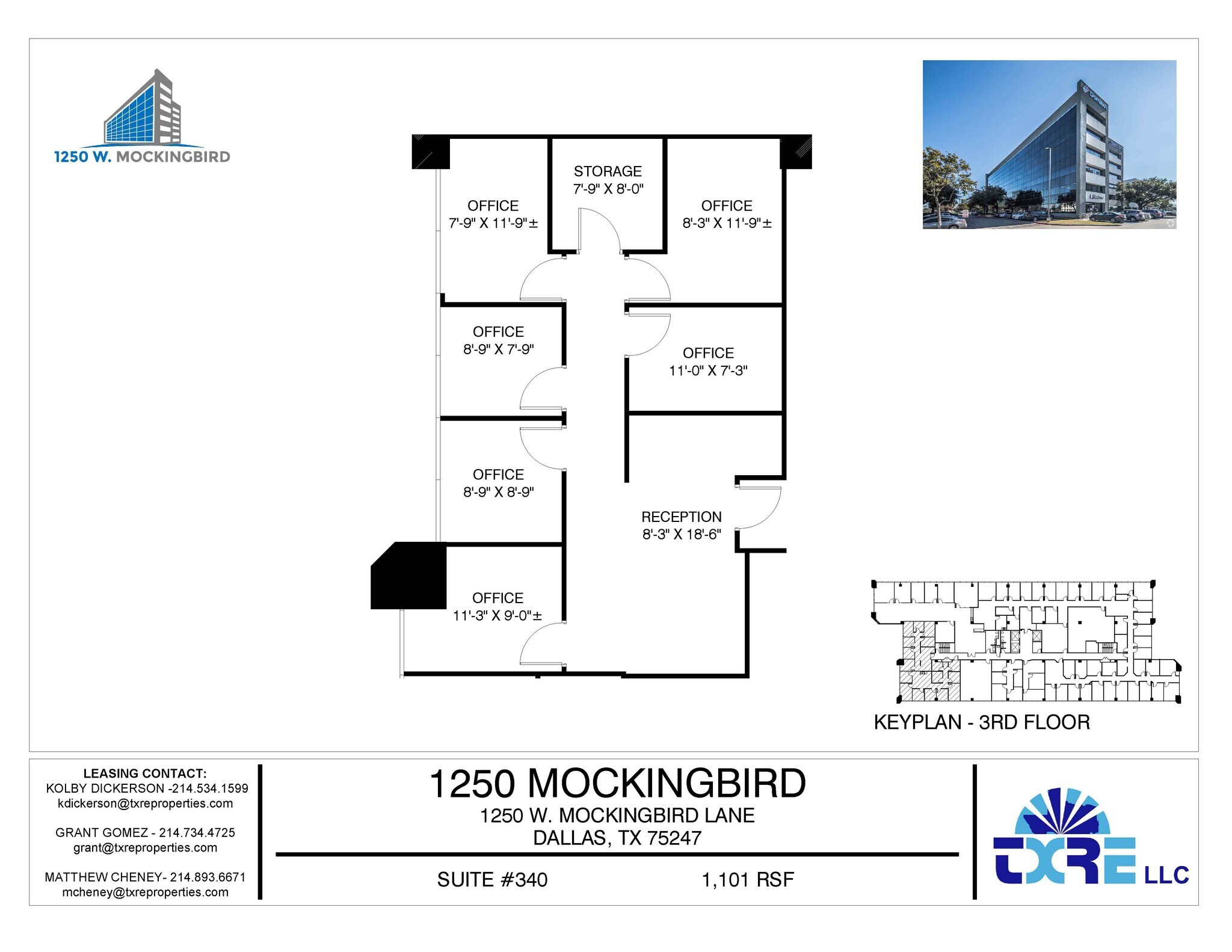 1250 W Mockingbird Ln, Dallas, TX à louer Plan d’étage– Image 1 sur 1