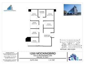 1250 W Mockingbird Ln, Dallas, TX à louer Plan d’étage– Image 1 sur 1