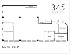 345 Seventh Ave, New York, NY à louer Plan d’étage– Image 1 sur 12