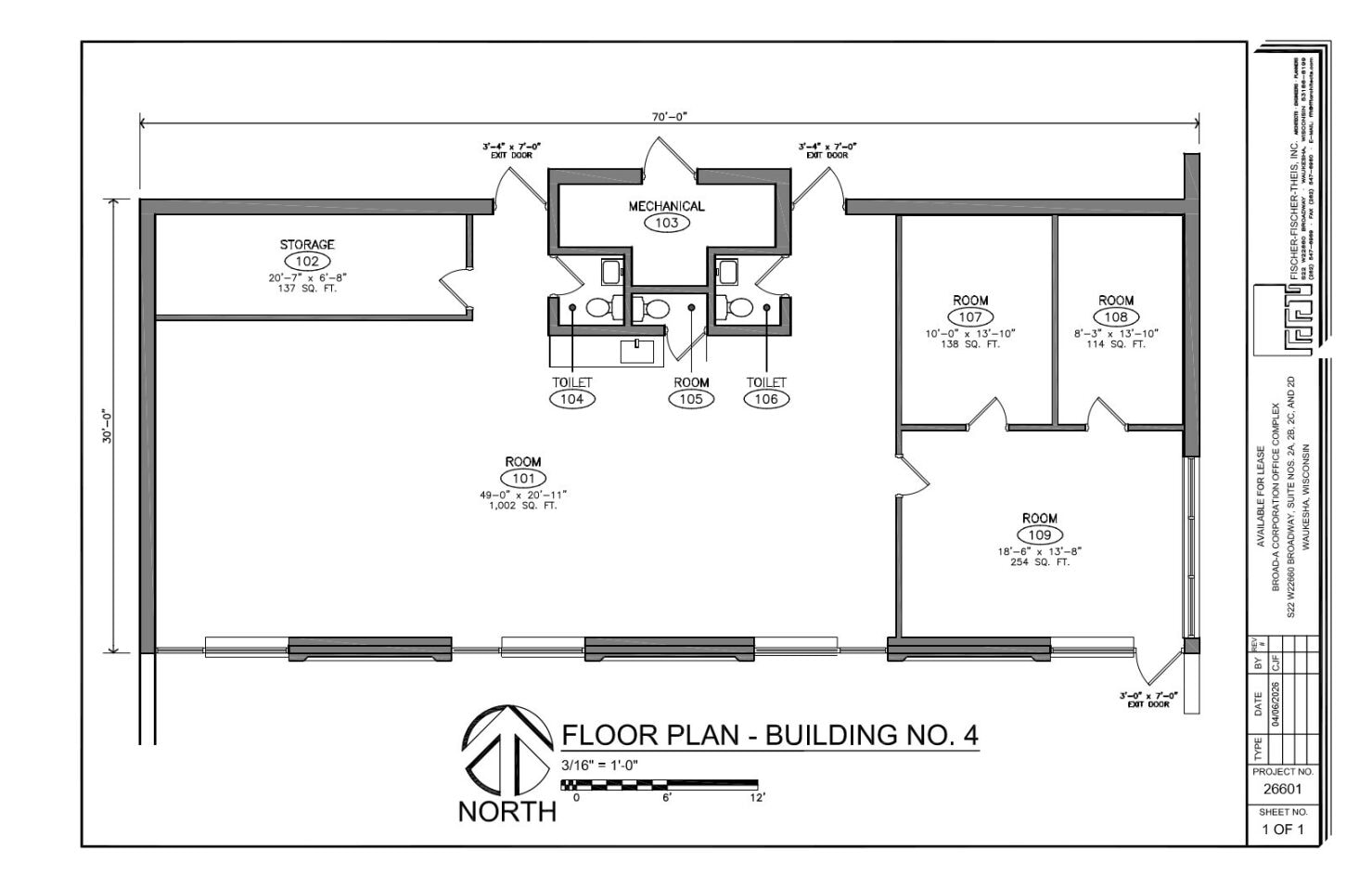S22W22660 Broadway, Waukesha, WI à louer Plan d’étage– Image 1 sur 1