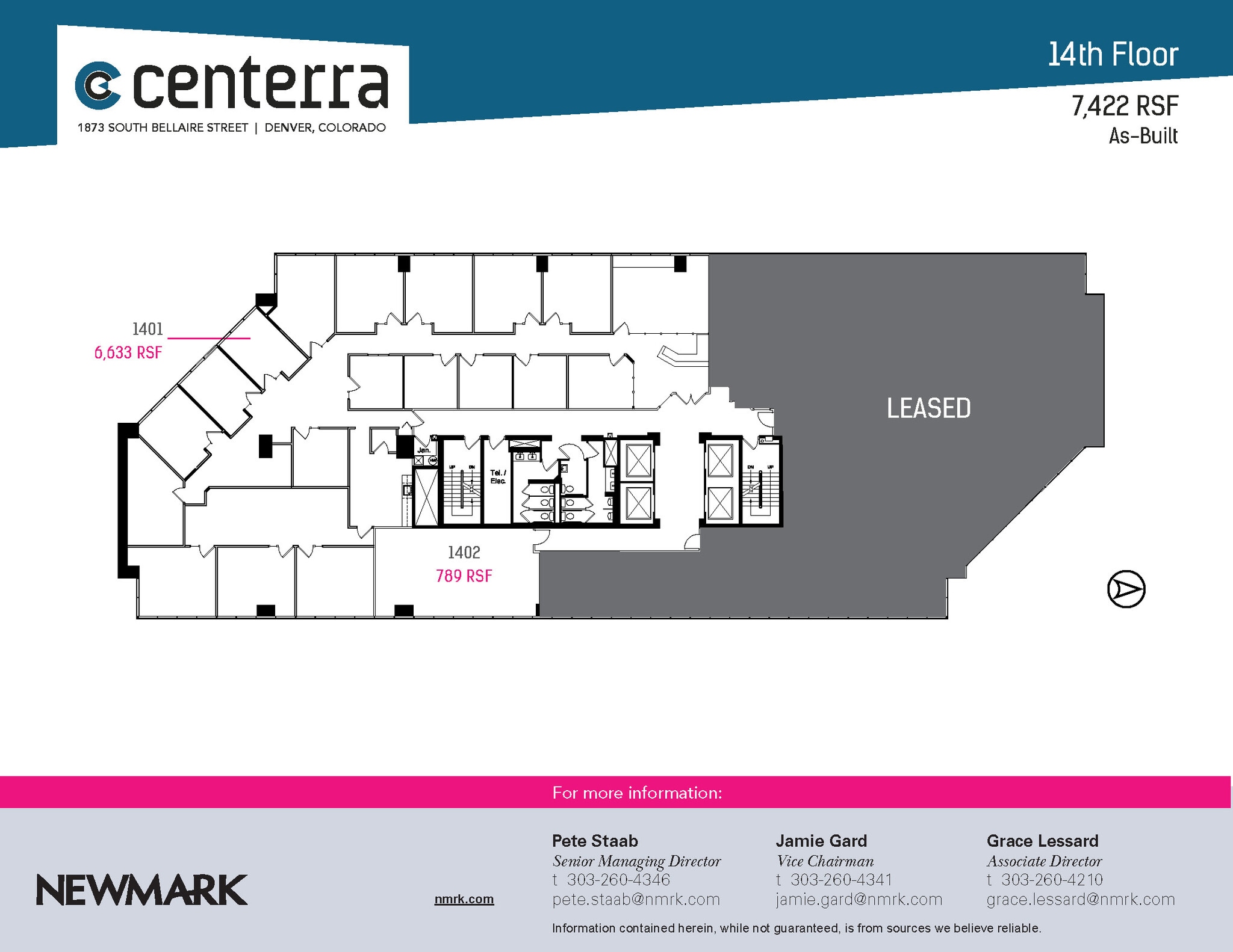 1873 S Bellaire St, Denver, CO à louer Plan d’étage– Image 1 sur 1