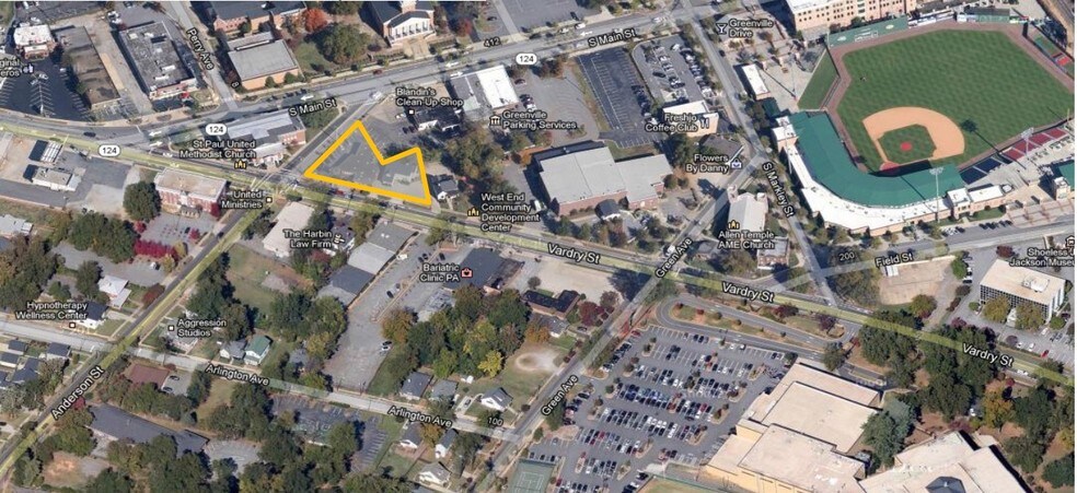 9 Anderson St, Greenville, SC à vendre - Aérien – Image 3 sur 3