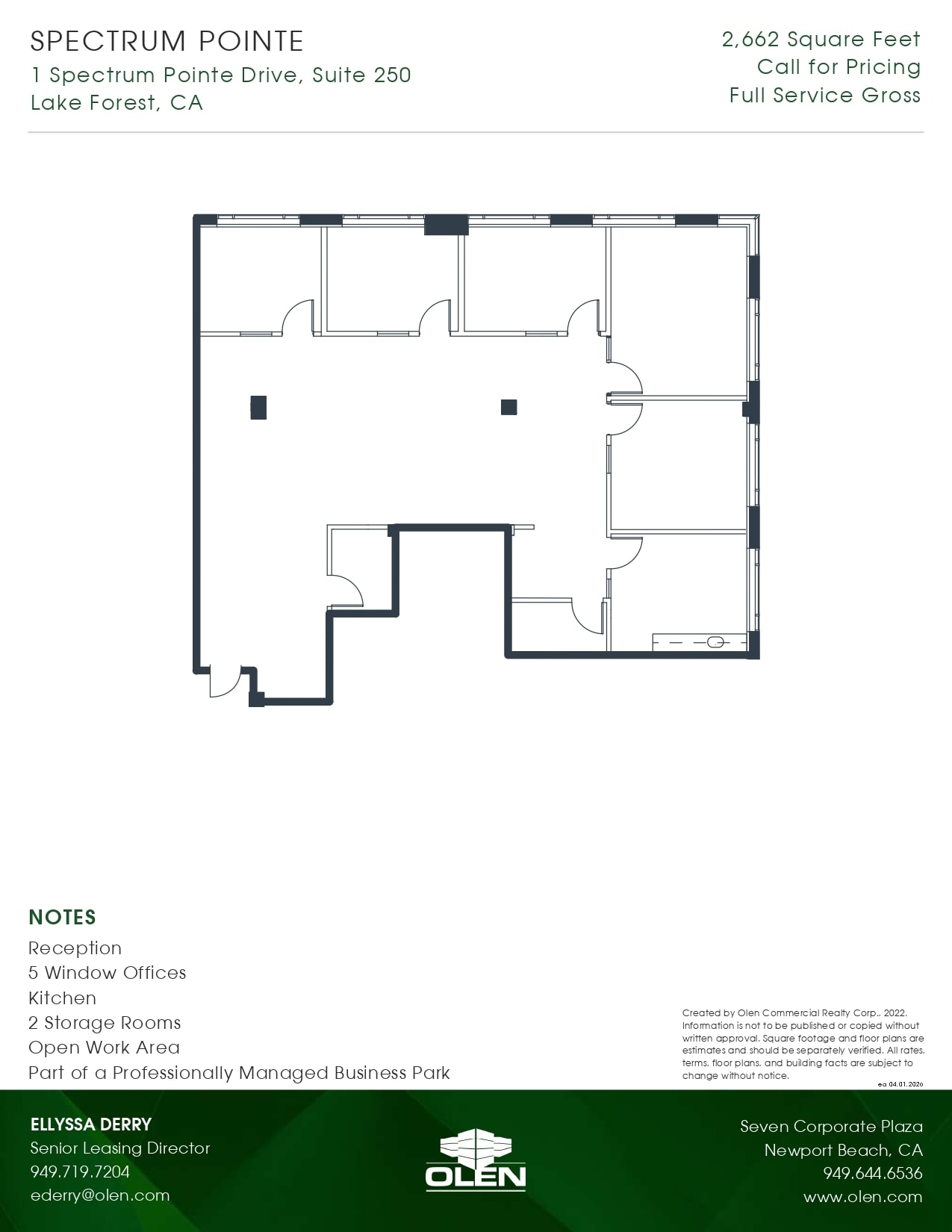 1 Spectrum Pointe Dr, Lake Forest, CA à louer Plan d’étage– Image 1 sur 1
