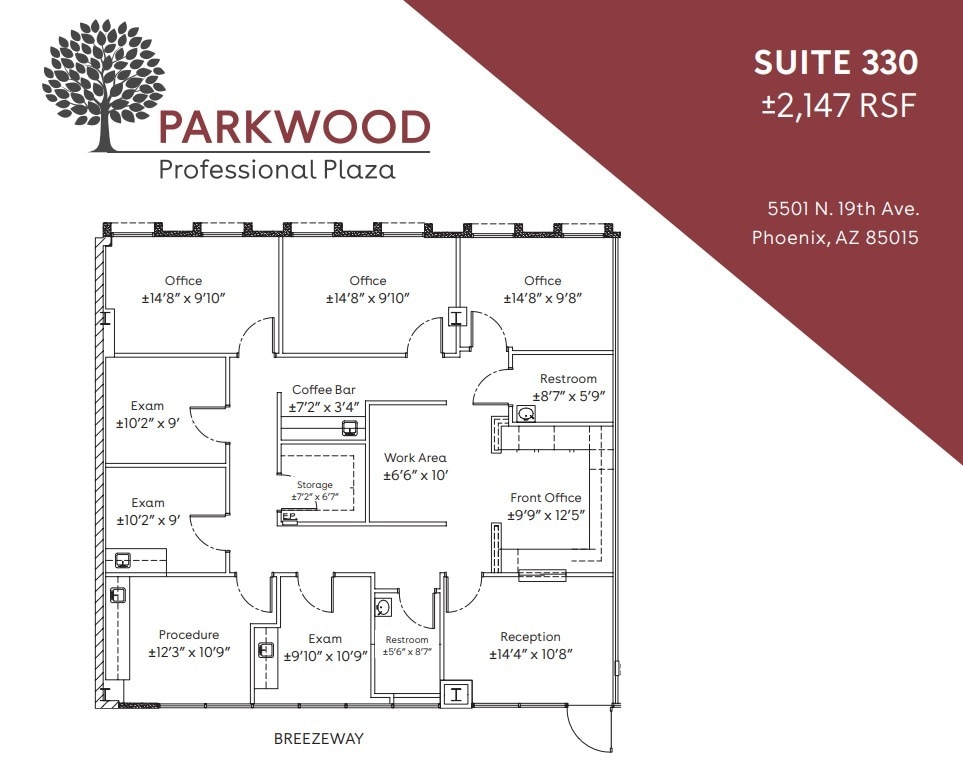 5501 N 19th Ave, Phoenix, AZ à louer Plan d’étage– Image 1 sur 1