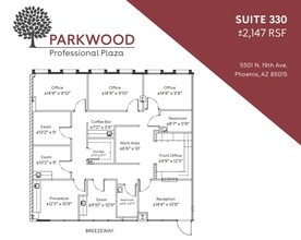 5501 N 19th Ave, Phoenix, AZ à louer Plan d’étage– Image 1 sur 1