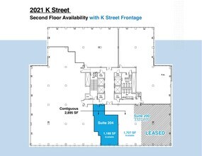 2021 K St NW, Washington, DC à louer Plan d’étage– Image 1 sur 1