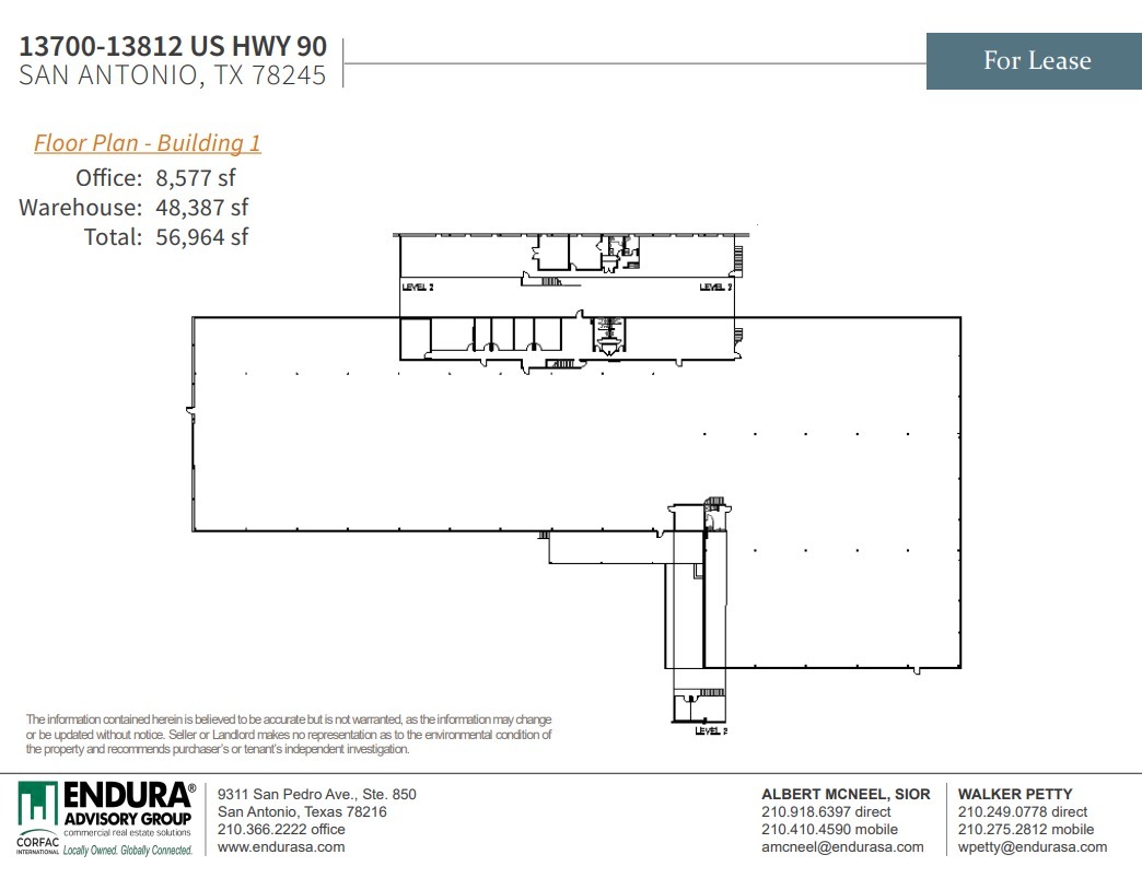 13700-13812 US Highway 90 W, San Antonio, TX à louer Plan d’étage– Image 1 sur 3