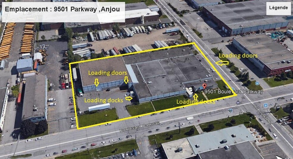 9501 Boul Parkway, Montréal, QC à louer - Plan cadastral – Image 2 sur 8