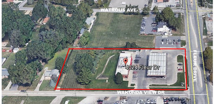 4024 Fleur Dr, Des Moines, IA - Vue aérienne vue de carte
