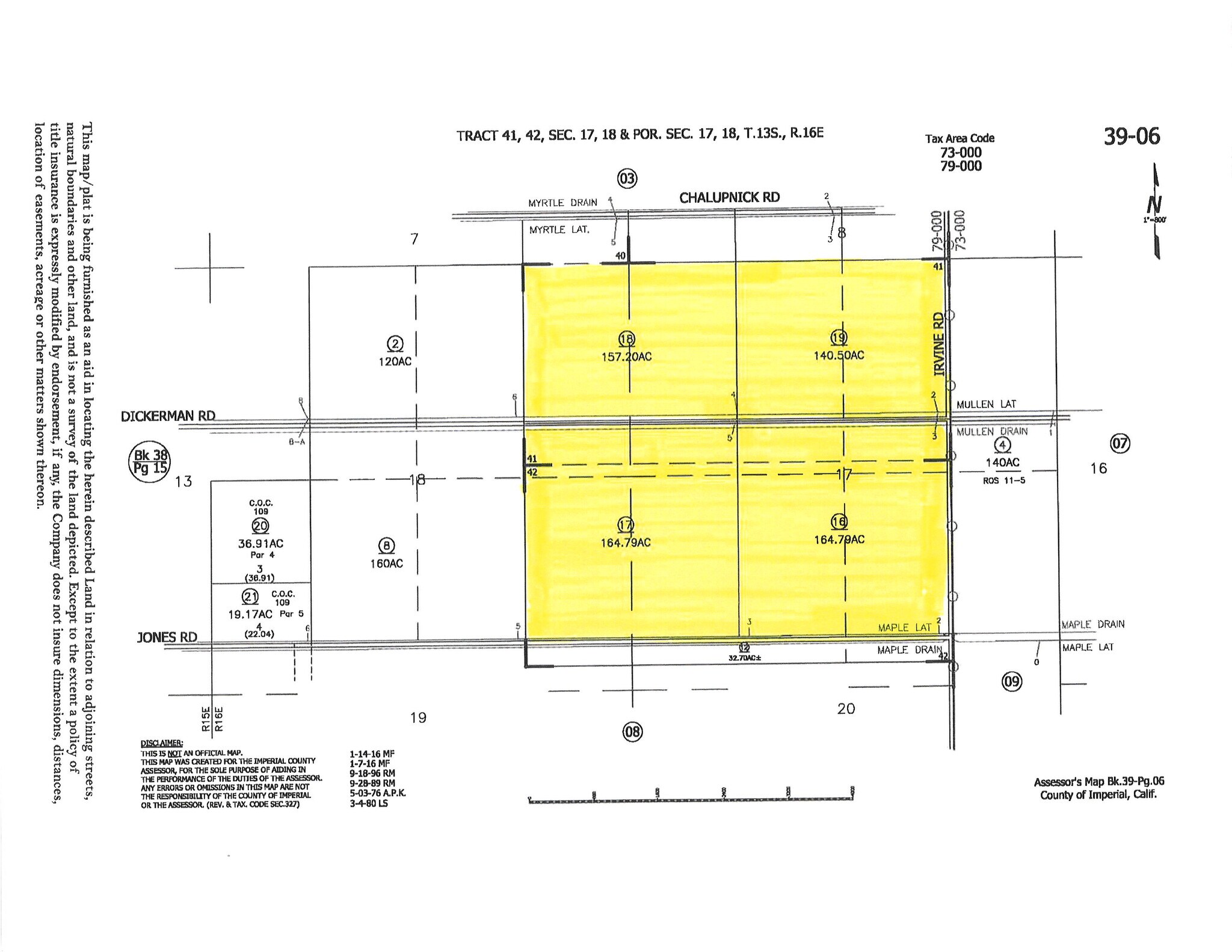 Chalupnik Rd., Brawley, CA à vendre Plan cadastral– Image 1 sur 5