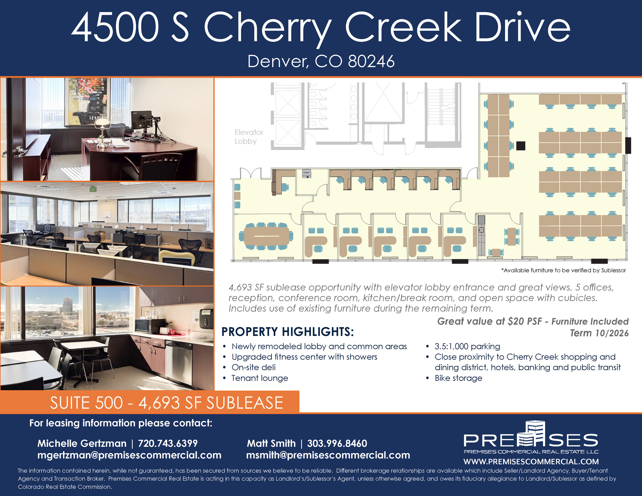 4500 S Cherry Creek Dr, Denver, CO à louer Plan d’étage– Image 1 sur 1