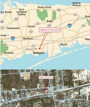 1707-1735 Montauk Hwy, Bellport Village, NY - VUE AÉRIENNE  vue de carte