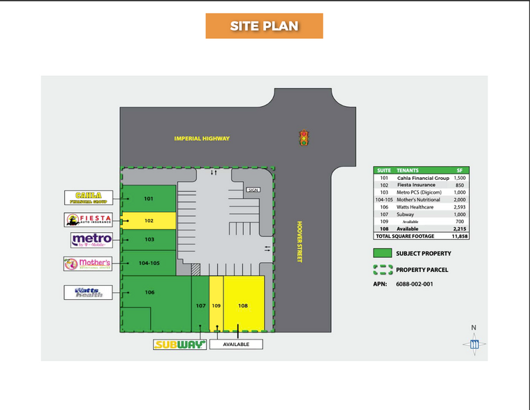 700 W Imperial Hwy, Los Angeles, CA à louer - Plan de site – Image 2 sur 7