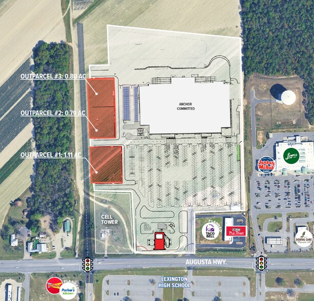 2474 Augusta Hwy, Lexington, SC à vendre - Aérien – Image 2 sur 2