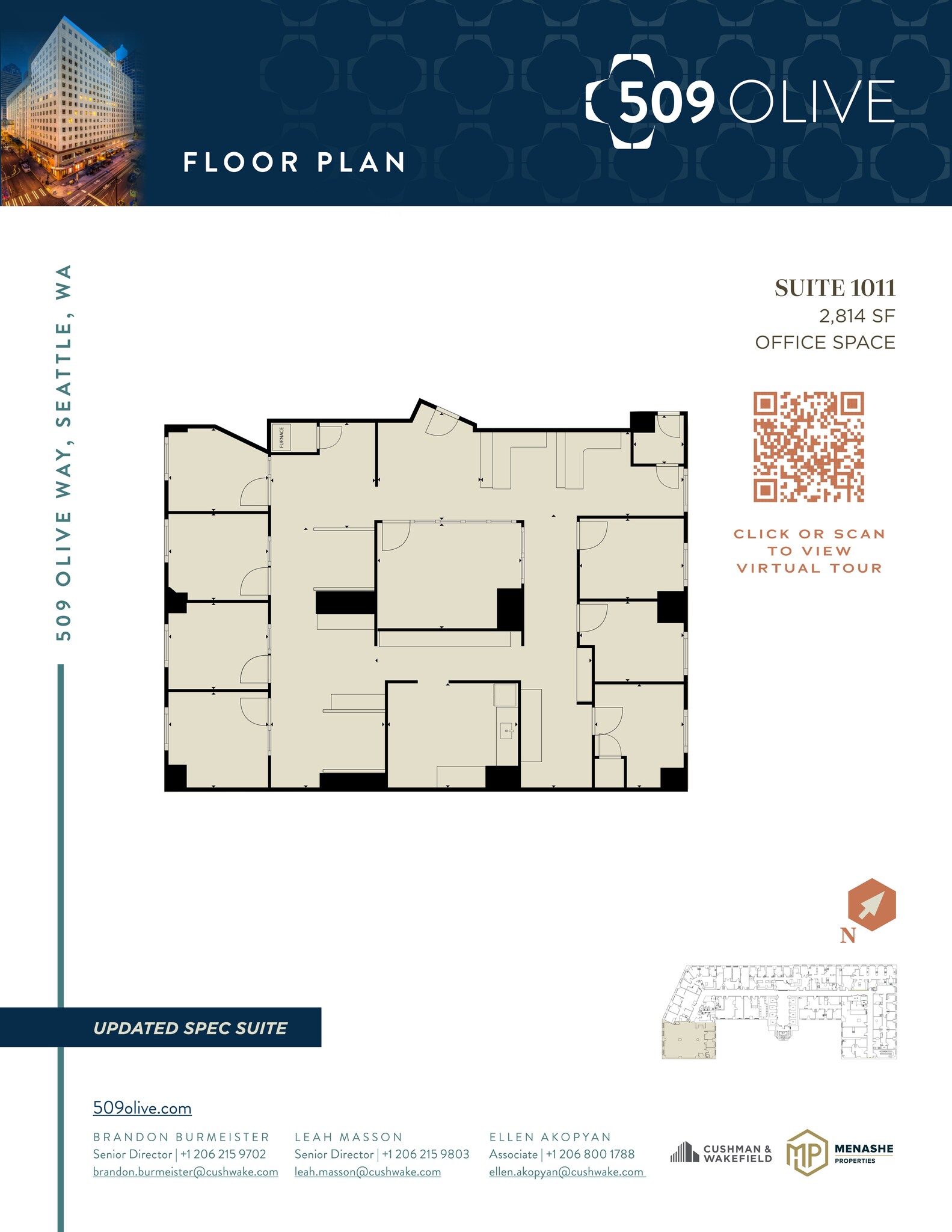 509 Olive Way, Seattle, WA à louer Plan de site– Image 1 sur 1