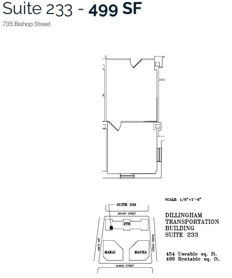 733 Bishop St, Honolulu, HI à louer Plan d’étage– Image 1 sur 1