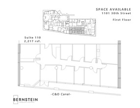 1101 30th St NW, Washington, DC à louer Plan d’étage– Image 1 sur 1