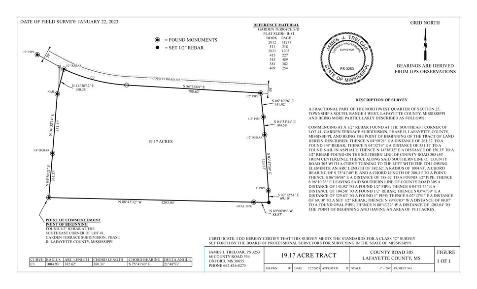 30 Howell Loop, Oxford, MS à vendre - Plan de site – Image 2 sur 2