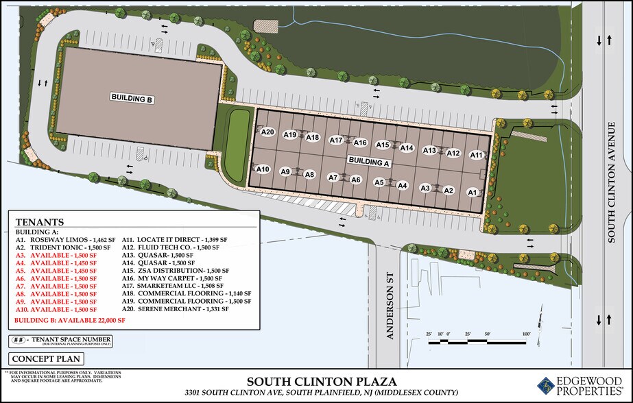 3301-3393 S Clinton Ave, South Plainfield, NJ à louer - Plan de site – Image 2 sur 8