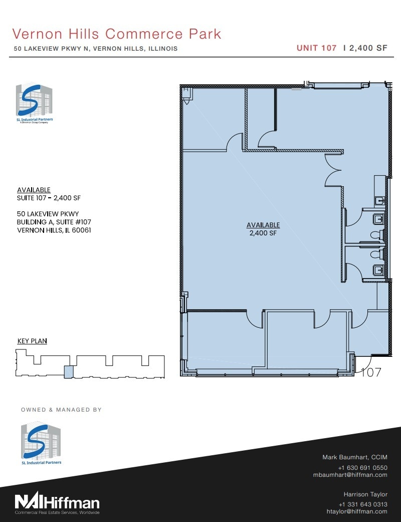 100 N Fairway Dr, Vernon Hills, IL à louer Plan d’étage– Image 1 sur 1