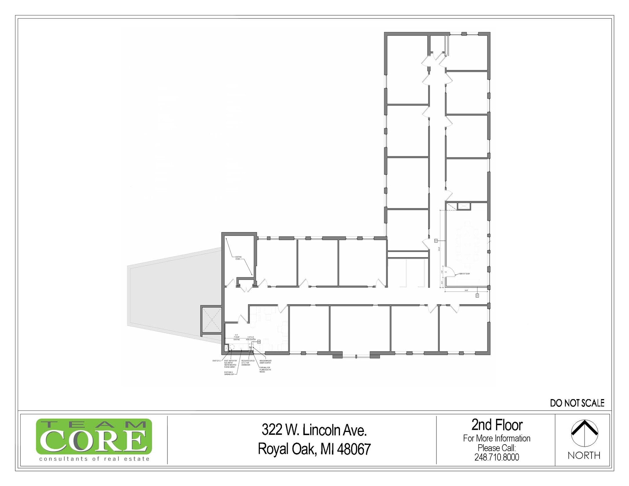 322 W Lincoln Ave, Royal Oak, MI à louer Plan d’étage– Image 1 sur 11