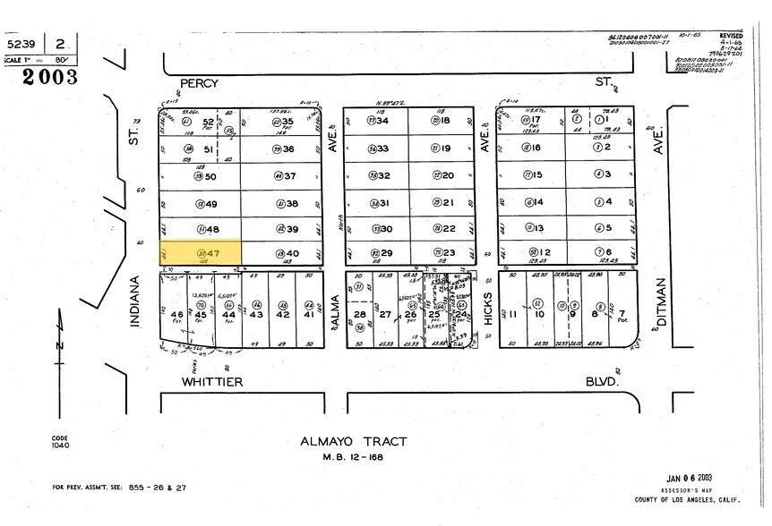 826 S Indiana St, Los Angeles, CA à louer - Plan cadastral – Image 3 sur 3