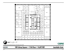 1175 Peachtree St NE, Atlanta, GA à louer Plan d’étage– Image 1 sur 1