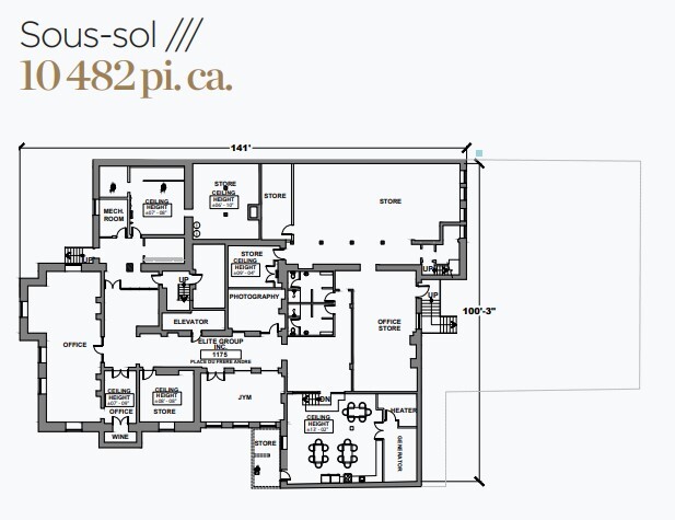 1175-1183 Pl Du Frère-André, Montréal, QC à louer Plan d’étage– Image 1 sur 1