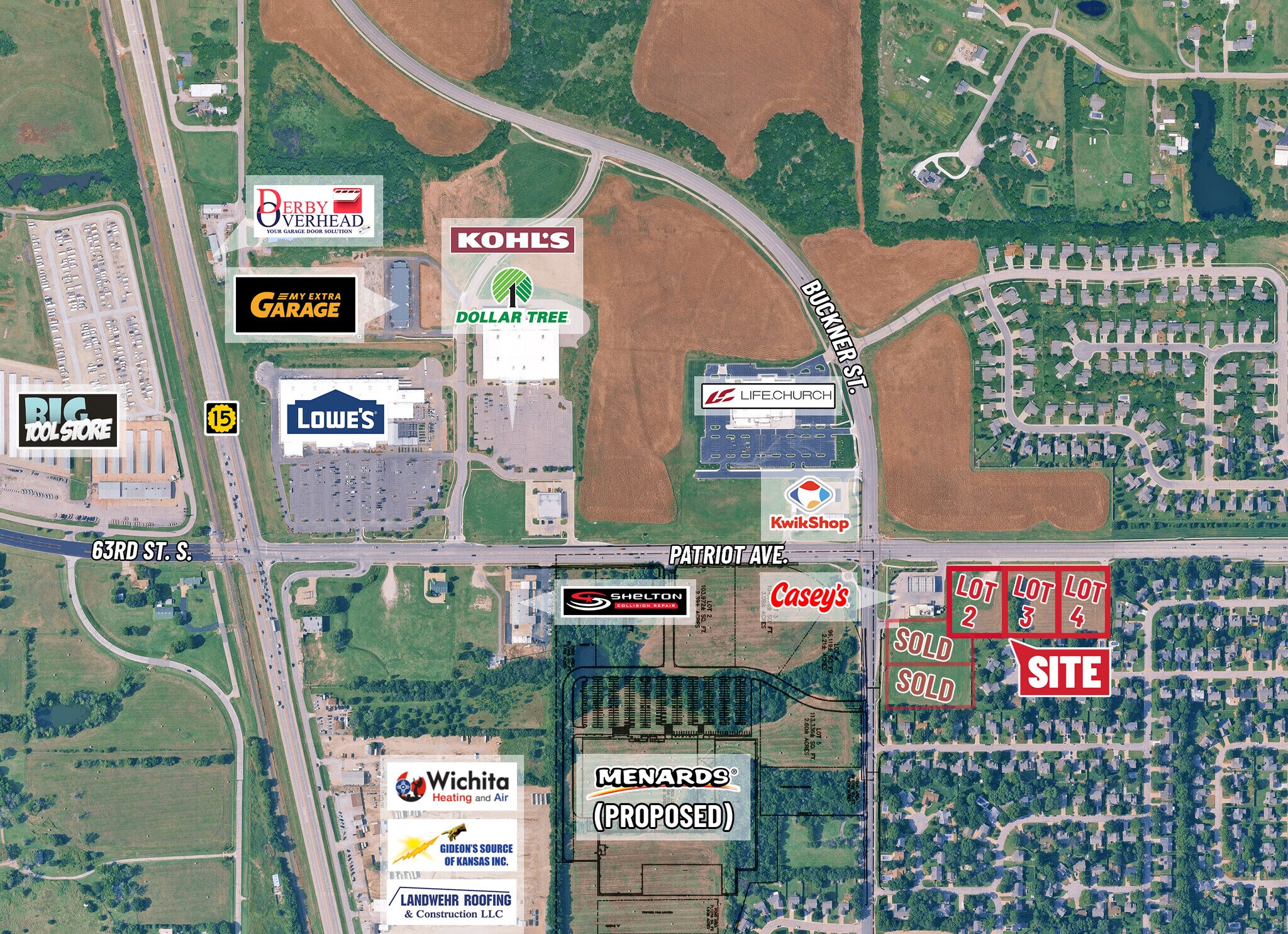 Buckner & Patriot - East & South Of SE Corner, Derby, KS à vendre Aérien– Image 1 sur 4
