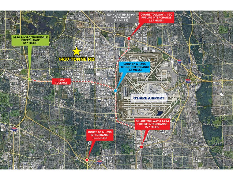 1451 Tonne Rd, Elk Grove Village, IL à louer - Aérien – Image 2 sur 2